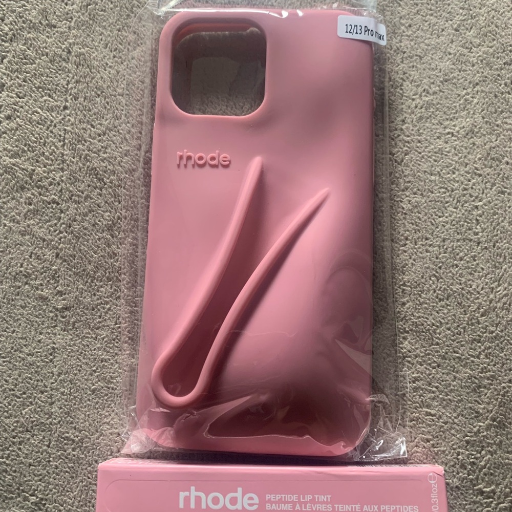 Rhode Ribbon iPhone 12/13 Pro Max Phone Case With Lip Tint
